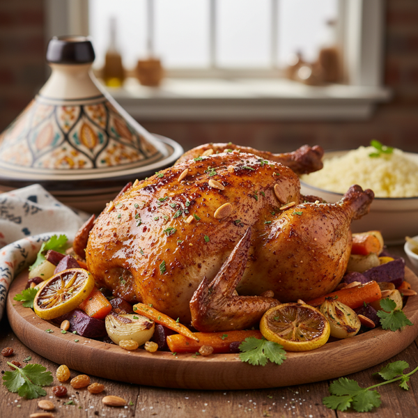 Savory Moroccan-Spiced Roast Chicken recipe