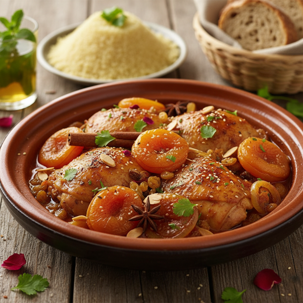 Savory Moroccan Chicken and Apricot Stew recipe