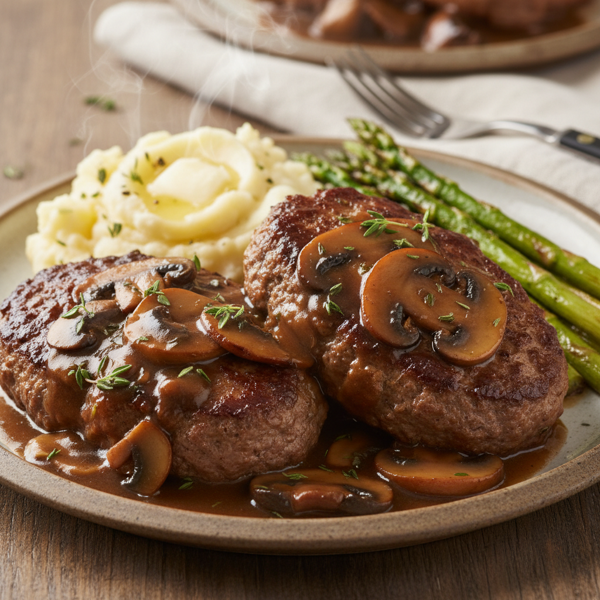 Savory Mushroom-Infused Salisbury Steak recipe
