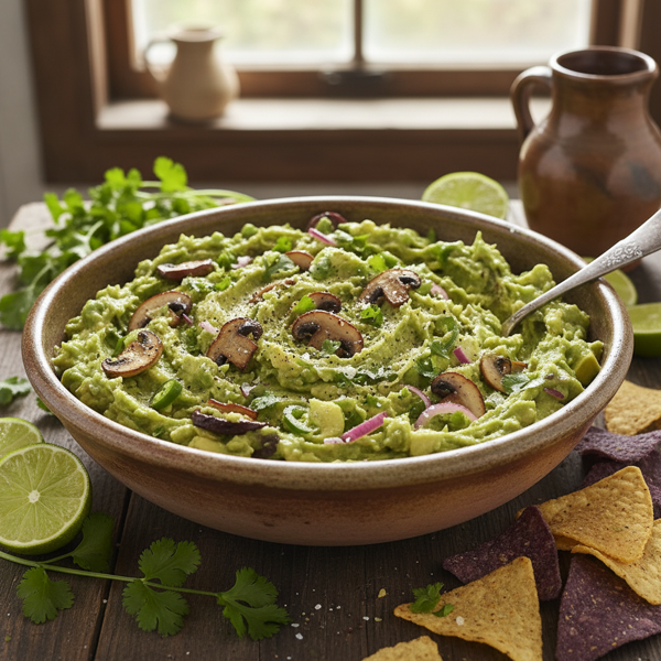 Savory Mushroom Cilantro Guacamole recipe