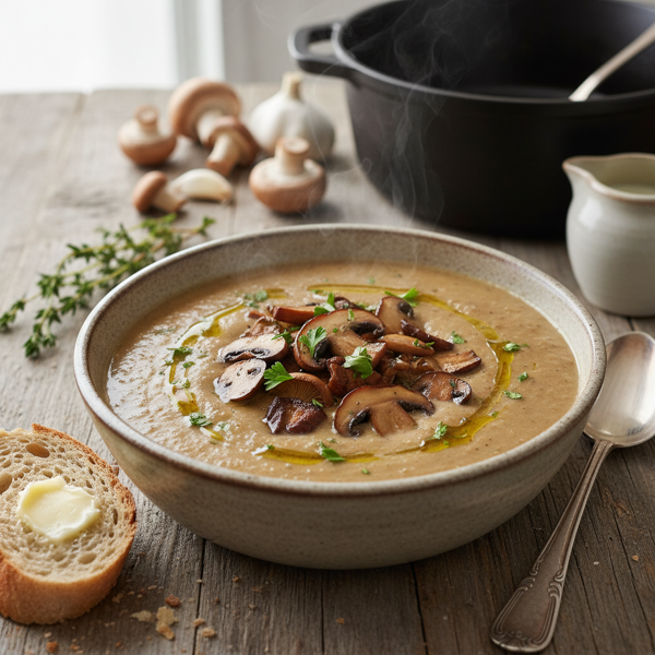 Savory Mushroom Cream Soup recipe