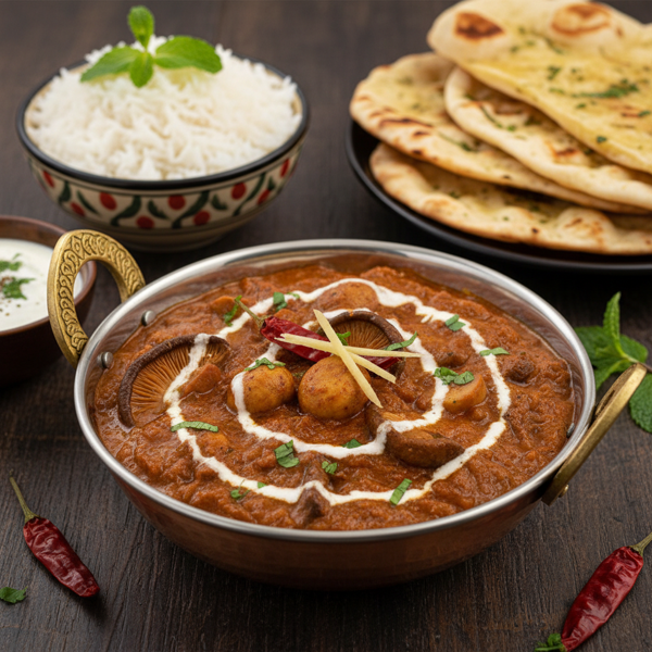 Savory Mushroom Rogan Josh recipe