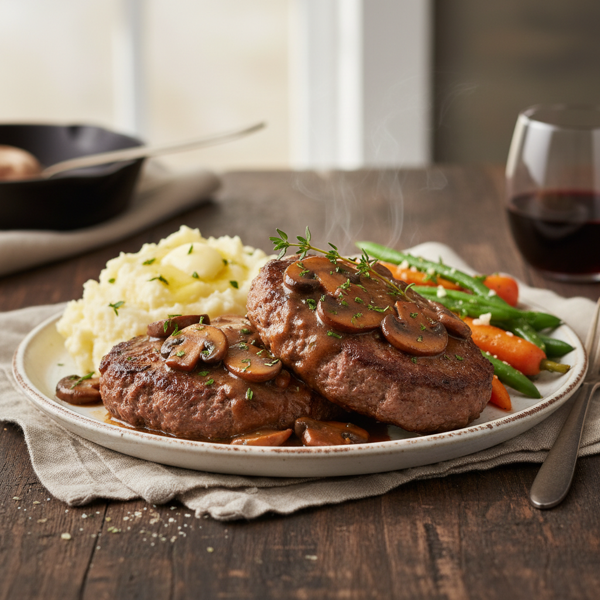 Savory Mushroom Salisbury Steak recipe