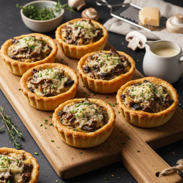 Savory Mushroom Swiss Tartlets recipe
