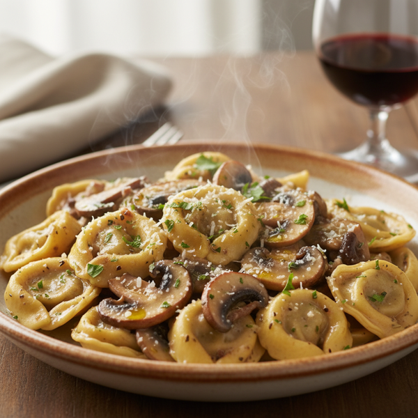 Savory Mushroom Tortellini Delight recipe