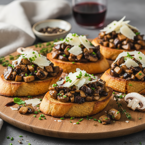 Savory Mushroom & Parmesan Canapés recipe