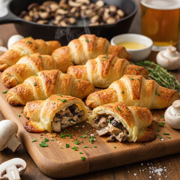 Savory Mushroom and Cheese Crescent Pockets recipe