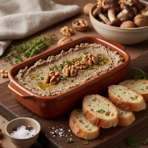 Savory Mushroom and Walnut Pâté recipe