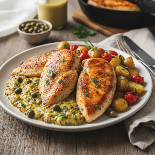 Savory Mustard-Caper Chicken Breasts recipe