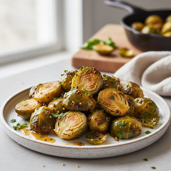 Savory Mustard-Glazed Brussels Sprouts recipe