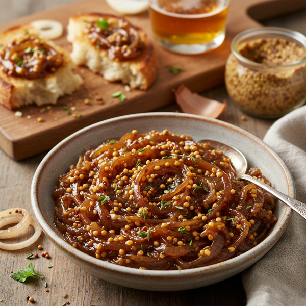 Savory Mustard & Caramelized Onion Relish recipe