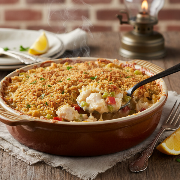 Savory New Orleans Crabmeat Gratin recipe