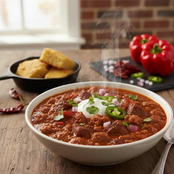 Savory No-Bean Chili con Carne recipe