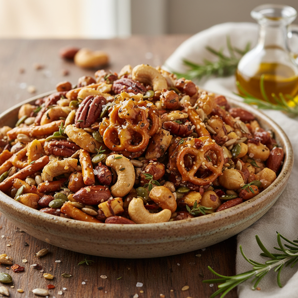 Savory Nutty Crunch Mix recipe