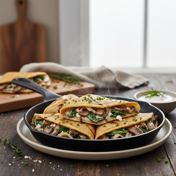 Savory Oat Flour Crepes recipe