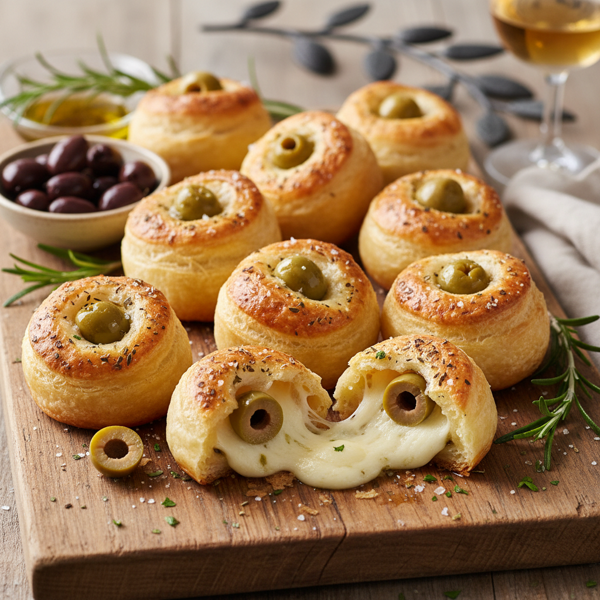 Savory Olive-Stuffed Cheese Bites recipe