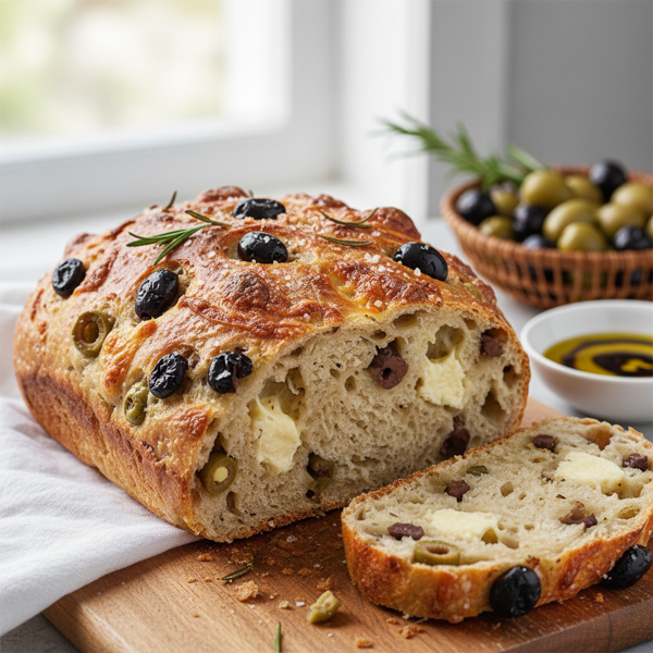 Savory Olive and Cheese Delight Bread recipe