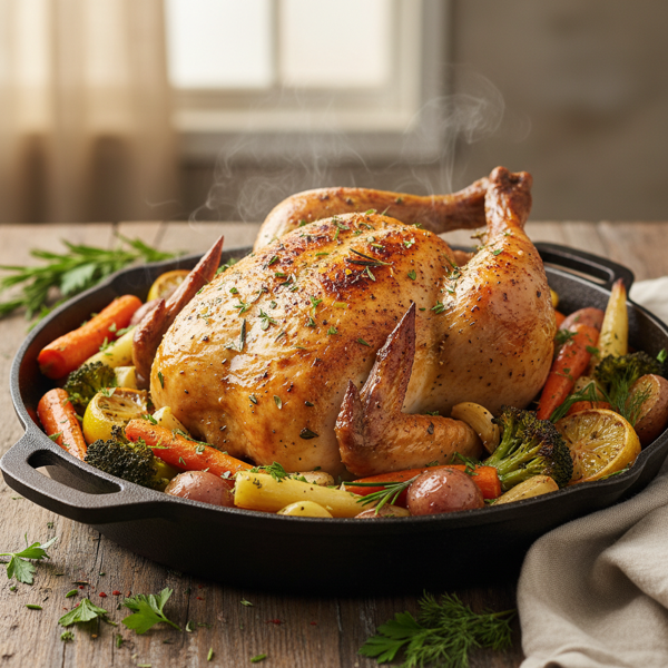 Savory One-Pan Herb Chicken with Vegetables recipe