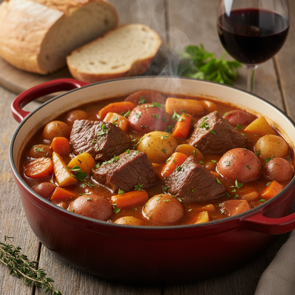 Savory One-Pot Beef Stew with Root Vegetables recipe