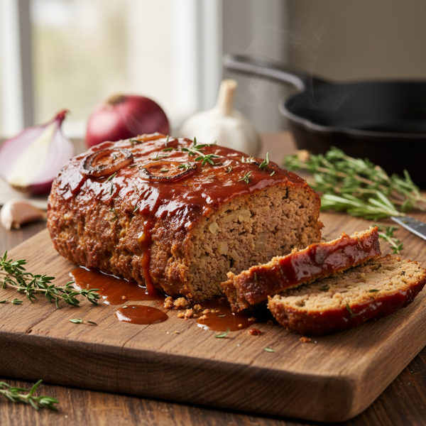 Savory Onion-Infused Meatloaf recipe