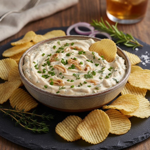 Savory Onion & Herb Chip Dip recipe