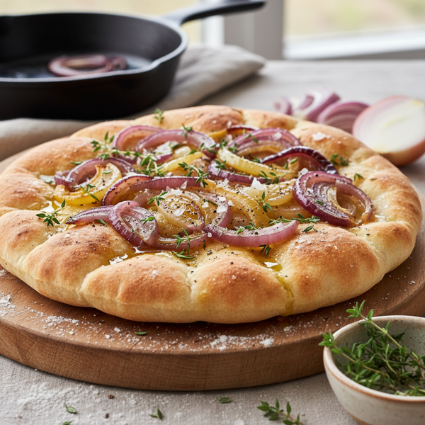 Savory Onion & Thyme Pita Bread recipe