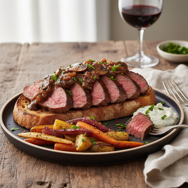 Savory Open-Faced Beef Delight recipe