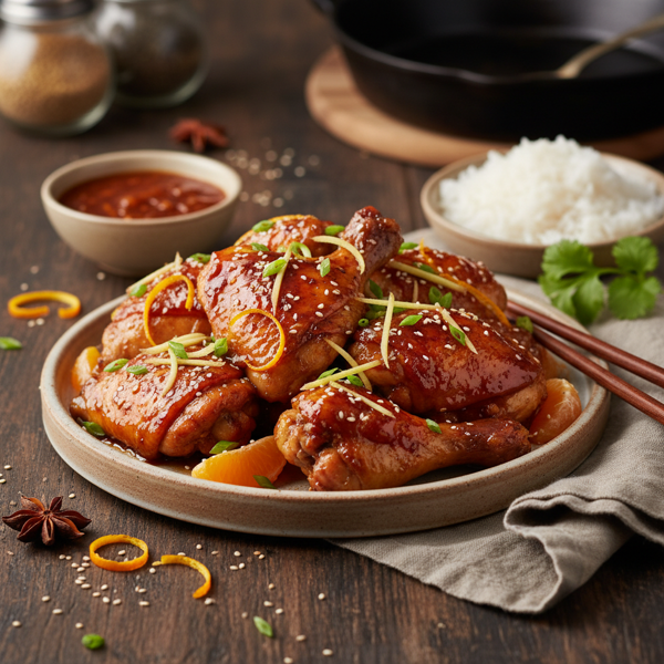 Savory Orange Ginger Hoisin Chicken recipe