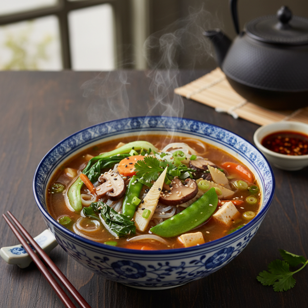 Savory Oriental Vegetable Soup recipe