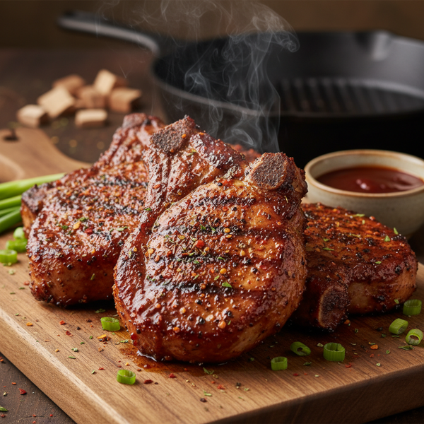Savory Oven-Baked BBQ Smoked Pork Chops recipe