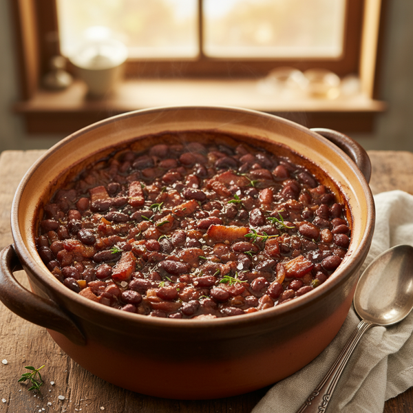 Savory Oven-Baked Boston Beans recipe