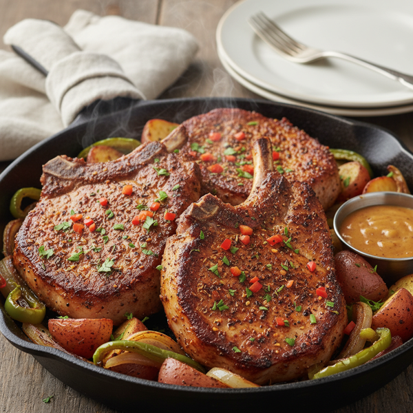 Savory Oven-Baked Cajun Pork Chops recipe