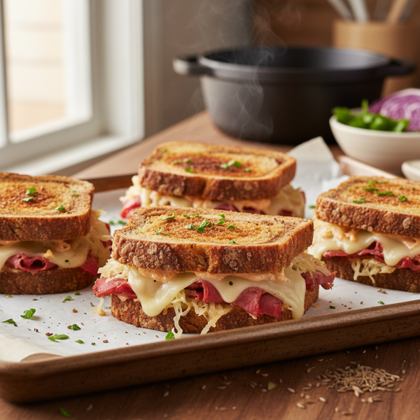 Savory Oven-Baked Reuben Sandwiches recipe