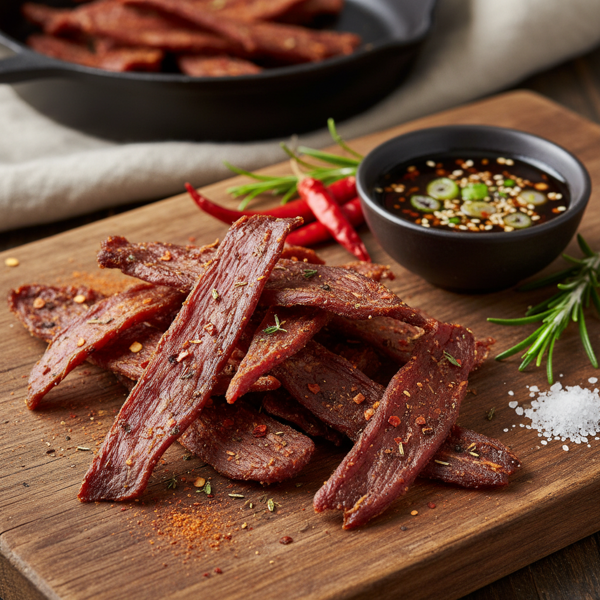 Savory Oven-Dried Chicken Jerky recipe