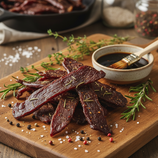 Savory Oven-Dried Turkey Jerky recipe