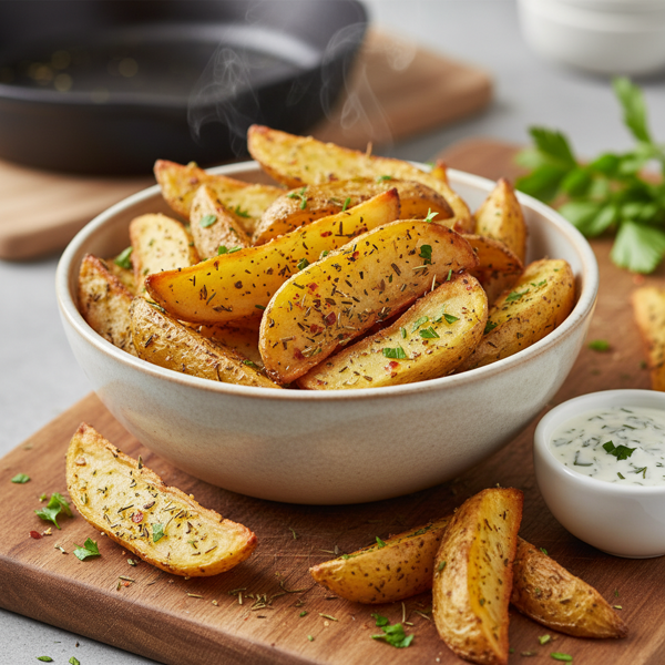 Savory Oven-Roasted Herbed Potato Wedges recipe