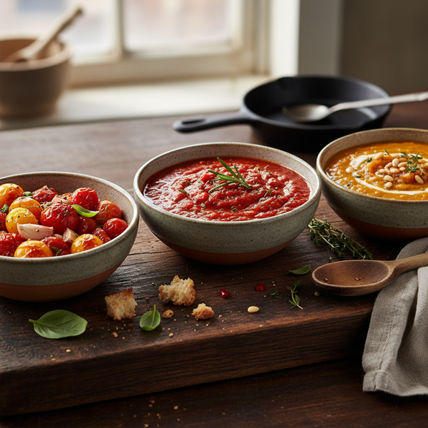 Savory Oven-Roasted Tomato Sauce Trio recipe
