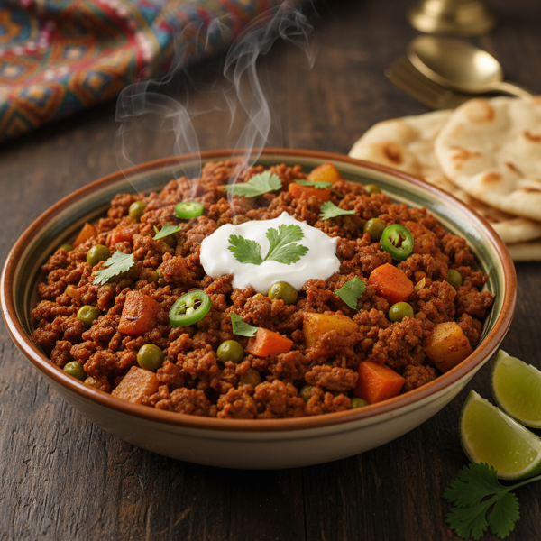 Savory Pakistani Kima with Veggies recipe