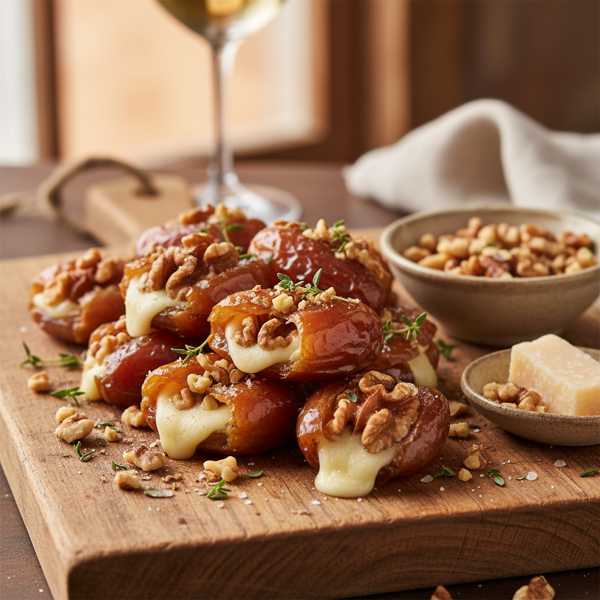 Savory Parmesan-Stuffed Dates with Toasted Walnuts recipe