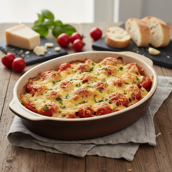 Savory Parmesan Baked Tomatoes recipe