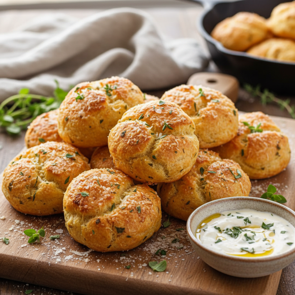 Savory Parmesan Herb Puffs recipe