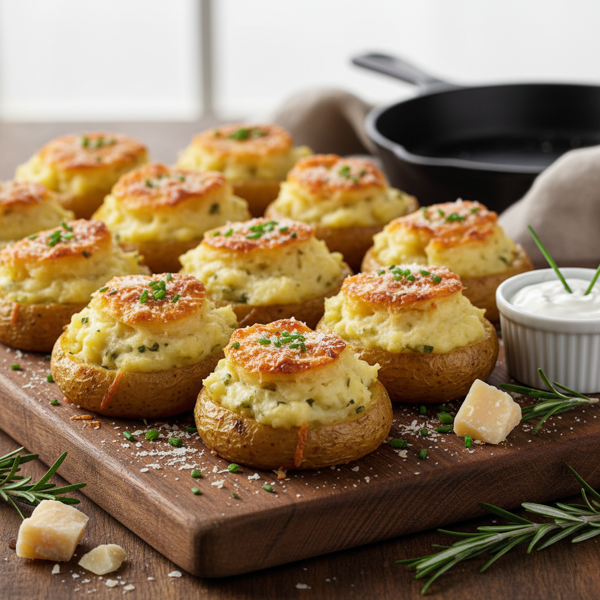 Savory Parmesan Stuffed Potato Rounds recipe