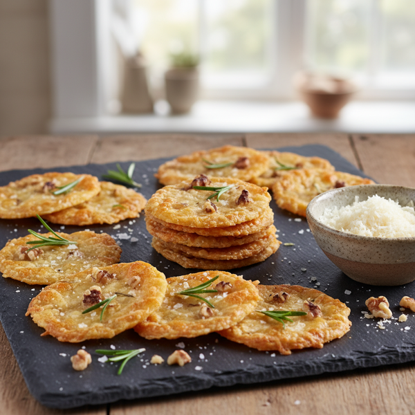 Savory Parmesan & Walnut Crisps recipe