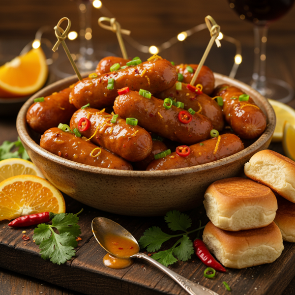 Savory Party Franks in zesty Sauce recipe