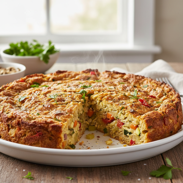 Savory Passover Vegetable Matzo Kugel recipe