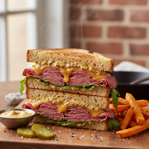Savory Pastrami & Cheddar Melt recipe