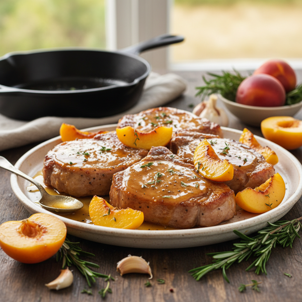 Savory Peach-Glazed Pork Chops recipe