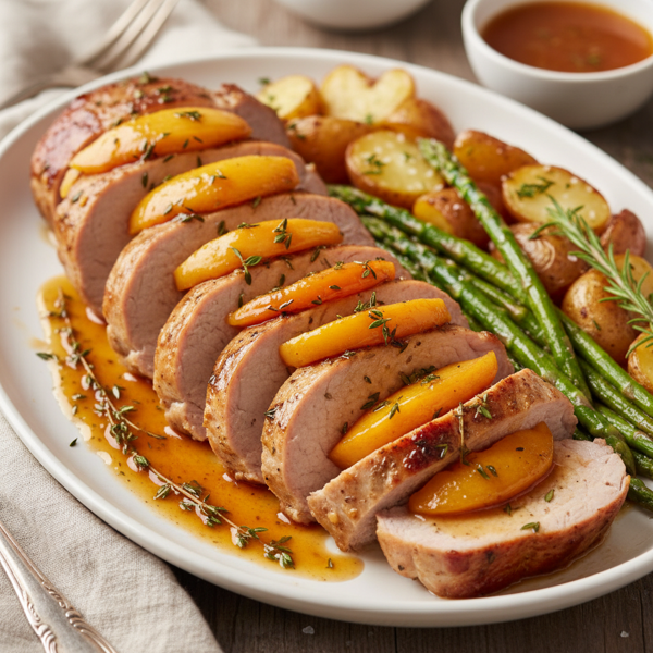 Savory Peach-Infused Pork Tenderloin recipe