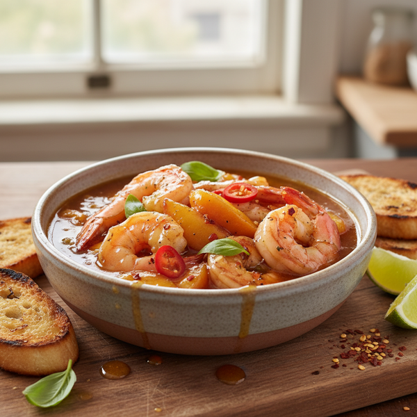 Savory Peach-infused Shrimp Dipping Sauce recipe