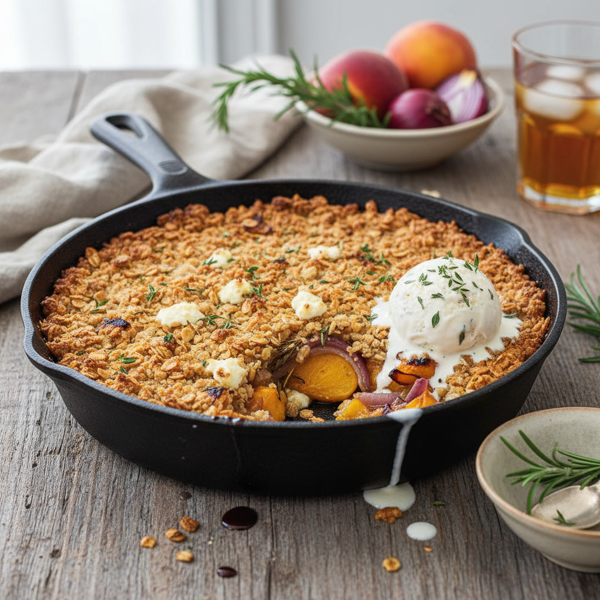 Savory Peach Delight Crisp recipe